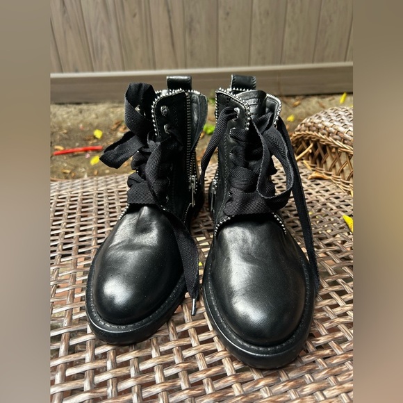 Zadig & Voltaire Black Ankle Boots with Silver Accents - Picture 14 of 16